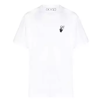 Футболка fw21 logo arrow round neck short sleeve loose fit white Off-White, белый