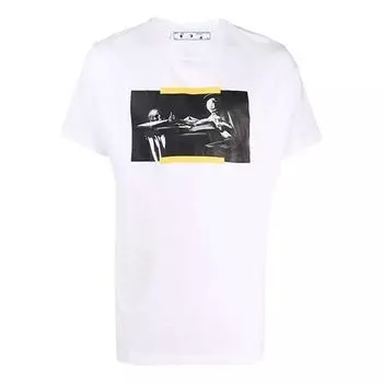 Футболка fw21 printing short sleeve ordinary version white Off-White, белый