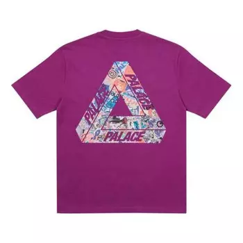 Футболка fw21 tri-sticker pack logo t-shirt 'purple' Palace, фиолетовый
