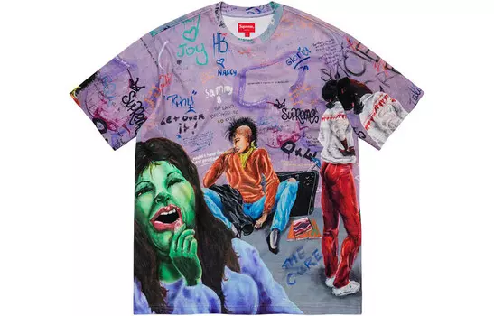 Футболка FW21 унисекс фиолетовая Supreme, фиолетовый