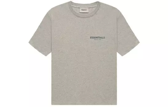 Футболка FW21 унисекс темно-овсяная Fear Of God Essentials, серый