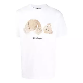 Футболка fw22 kill the bear t-shirt 'white brown' Palm Angels, белый