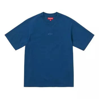 Футболка fw23 week3 high density small box t-shirt 'blue' Supreme, синий