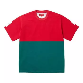 Футболка fw23 week7 split t-shirt 'red' Supreme, красный