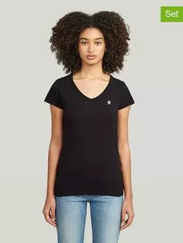 Футболка G-Star, белый/черный