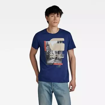 Футболка G-Star City Graphic Regular Fit, синий