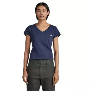 Футболка G-Star Eyben Slim Short Sleeve V Neck, синий
