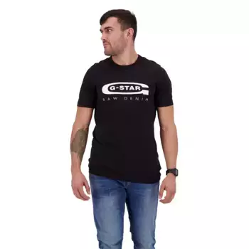 Футболка G-Star Graphic 4 Ribbed Neck, черный