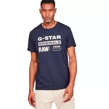 Футболка G-Star Graphic 8 Ribbed Neck, синий