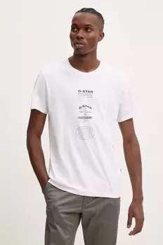 Футболка G-Star из необработанного хлопка G-Star Raw, белый