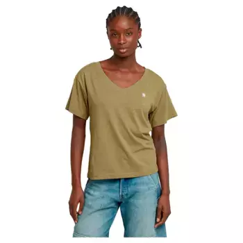 Футболка G-Star Open Relaxed short sleeve v neck, зеленый