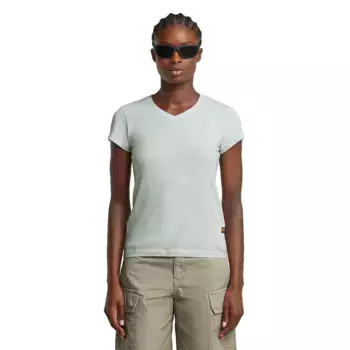 Футболка G-Star Overdyed Eyben Slim 2.0 short sleeve v neck, серый