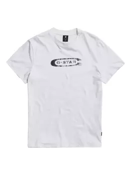 Футболка G-Star Raw Distressed Old School Logo, белый