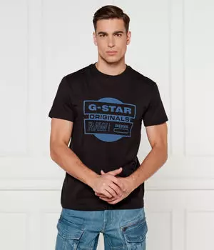 Футболка G-Star Raw Originals, черный / синий