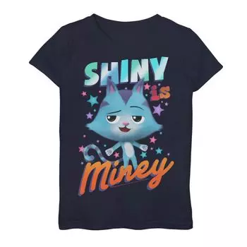 Футболка Gabby's Dollhouse Catrat Shiny Is Miney для девочек 7–16 лет с графическим рисунком и портретом Licensed Character