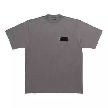 Футболка gaffer t-shirt large fit 'grey' Balenciaga, серый