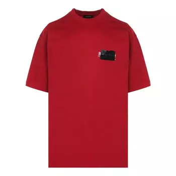 Футболка gaffer t-shirt large fit 'red' Balenciaga, красный