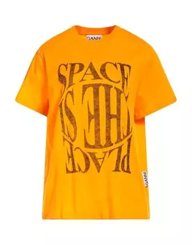 Футболка Ganni, оранжевый