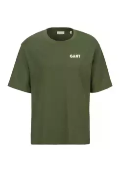 Футболка Gant "BACK LOGO GRAPHIC" с модным принтом на спине, зеленый
