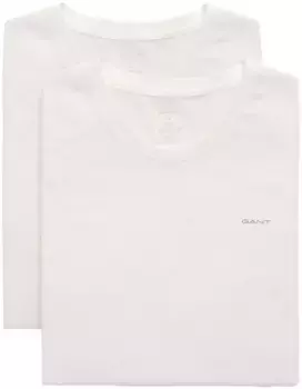 Футболка Gant "C-NECK T-SHIRT 2-PACK", изготовлена из особо мягкого материала, белый