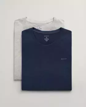 Футболка Gant "C-NECK T-SHIRT 2-PACK", изготовлена из особо мягкого материала, синий