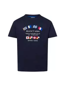 Футболка Gant, цвет marine mehrfarbig