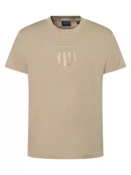 Футболка Gant, цвет Sand/Dark Beige