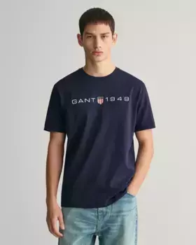 ФУТБОЛКА Gant "ФУТБОЛКА С ПРИНТОМ SS", синий