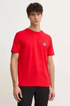 Футболка Gant из хлопка, красный