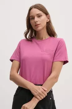 Футболка Gant из хлопка, розовый