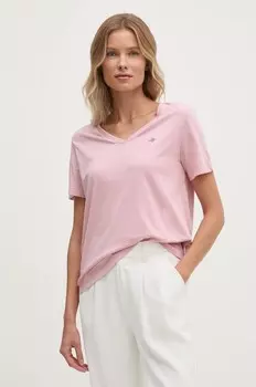 Футболка Gant из хлопка, розовый