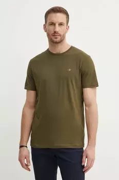 Футболка Gant из хлопка, зеленый
