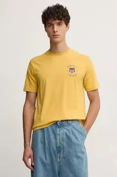Футболка Gant из хлопка, желтый