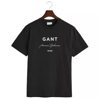 Футболка Gant Logo Script Printed, черный