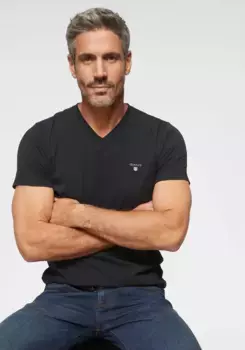 Футболка Gant с планкой, черный