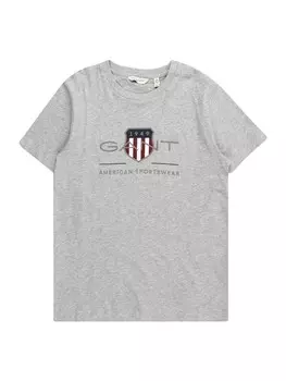 Футболка GANT Shirt ARCHIVE SHIELD, пятнистый серый