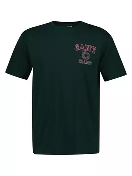 Футболка Gant Shirt, темно-зеленый