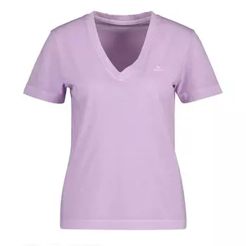 Футболка Gant Sunfaded Short Sleeve V Neck, фиолетовый