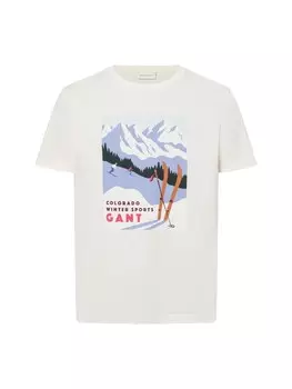 Футболка Gant T-Shirt, экрю