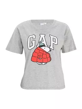 Футболка Gap Petite Shirt, пятнистый серый