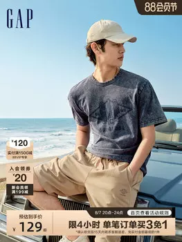 Футболка Gap с короткими рукавами, черный