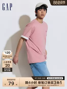 Футболка Gap с короткими рукавами и круглым вырезом, черный