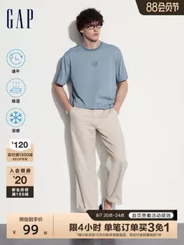 Футболка Gap с короткими рукавами и логотипом, черный