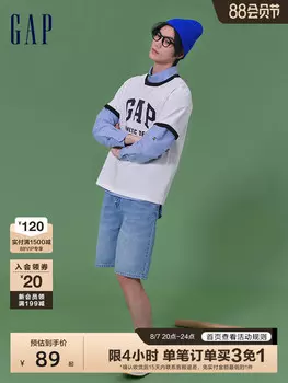 Футболка Gap в американском стиле ретро, белый