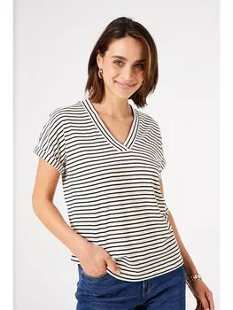 Футболка Garcia, черный/белый