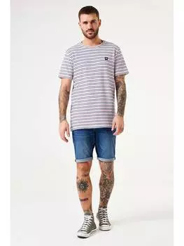 Футболка Garcia, цвет dunkelblau/pink/wei