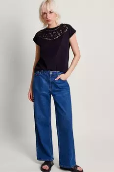 Футболка Garcia с вырезом Monsoon, черный