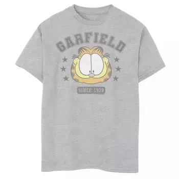 Футболка Garfield Collegiate Garfield с изображением большого лица для мальчиков 8–20 лет Licensed Character