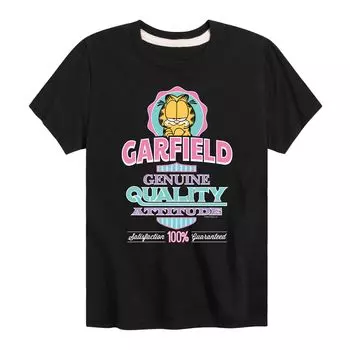 Футболка Garfield Genuine Quality Attitude для мальчиков 8–20 лет с рисунком Licensed Character, черный