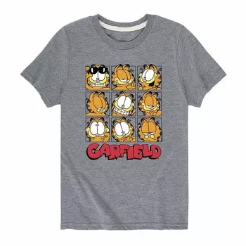 Футболка Garfield Many Faces для мальчиков 8–20 лет Licensed Character, серый
